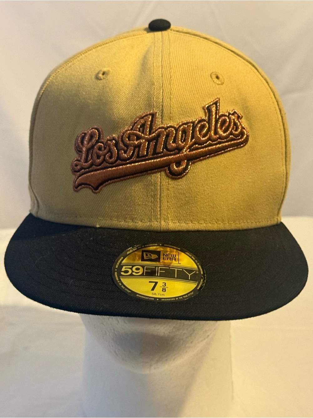 New Era Los Angeles Two-Tone Fitted Cap - Khaki & Black